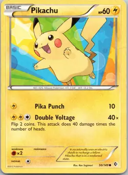 Pikachu 50/149 Common Boundaries Crossed Black &White Pokemon - Image 1
