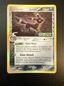Pokemon TCG-Umbreon 17/113 Delta Species Stamped Reverse Holo - Image 1