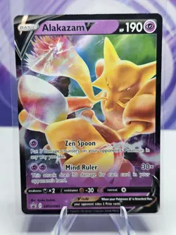 Pokemon TCG Alakazam V SWSH Black Star Promos SWSH083 Holo Promo - Image 1