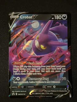 Pokemon TCG Crobat V SWSH Black Star Promos SWSH110 Holo Promo - Image 1