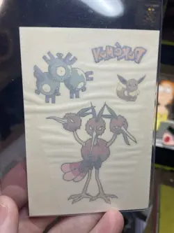 2000 Charizard Pokemon || Merlin Sticker Tattoos #8 MINT, Dodrio Raw, Vintage - Image 2