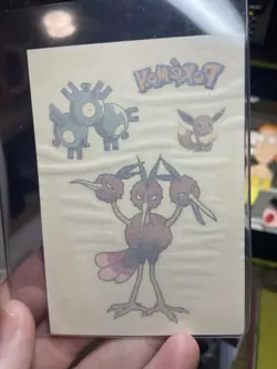 2000 Charizard Pokemon || Merlin Sticker Tattoos #8 MINT, Dodrio Raw, Vintage - Image 3