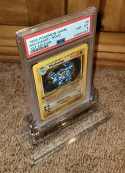 CHAMP-TASTIC 1999 POKEMON Base Set #8/102 Machamp First Edition HOLO PSA 8 NM-M! - Image 1