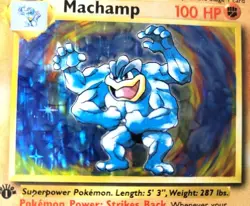 CHAMP-TASTIC 1999 POKEMON Base Set #8/102 Machamp First Edition HOLO PSA 8 NM-M! - Image 2