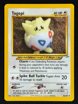 2002 Togepi Neo Destiny 56/105 Nintendo Pokemon TCG - LP - Image 1