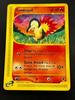 Cyndaquil 104/165 - Expedition Regular Vintage Pokemon TCG Card LP e-Reader - Image 1