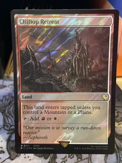 Clifftop Retreat (Surge Foil) Commander: Final Fantasy NM MTG Magic Card - Image 1