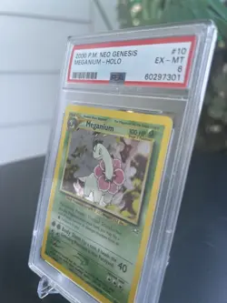 2000 Pokemon Neo Genesis Meganium Holo Rare Card 10/111 PSA 6 EX-MT - Image 2