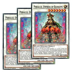Yugioh Periallis Empress of Blossoms x 3 - 1st Edition NM - Plus Free Holo Card - Image 1