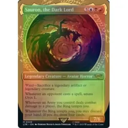 FOIL SAURON, THE DARK LORD (SHOWCASE)(329) The Lord Of The Rings Magic MTG CARD - Image 1
