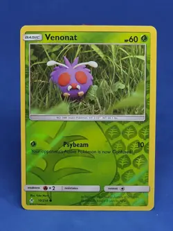 Venonat Reverse Holo 10/214 Unbroken Bonds Pokemon Card Tcg Ccg 2019 - Image 1