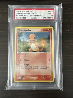 POKEMON EX Fire Red Leaf Green CHARMANDER 113/112 Secret Rare Holo PSA 9 MINT - Image 1