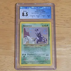 Heracross Pokemon Neo Genesis Unlimited Holo Rare 6/111 CGC 8.5 Subgraded psa - Image 1