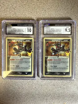 Pokemon TCG Greninja Gold Star Promo SWSH144 Celebrations CGC 10 AND 9.5 mint - Image 1