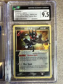 Pokemon TCG Greninja Gold Star Promo SWSH144 Celebrations CGC 10 AND 9.5 mint - Image 4