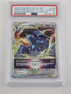 2022 POKEMON SWSH BLACK STAR PROMO #256 ORIGIN FORME DIALGA VSTAR PSA 10 - Image 1