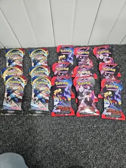 Lot of 15 Pokemon TCG - Assorted Scarlet and Violet Booster Packs - Image 1