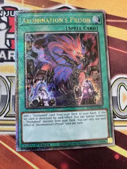 Abomination's Prison RA02-EN064 Quarter Century Secret Rare 1st Ed NM Yugioh - Image 1