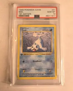 1999 POKEMON BASE SET SHADOWLESS 1ST EDITION SEEL #41 PSA 10 GEM MINT ENGLISH - Image 1