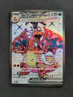 2023 Pokemon Obsidian Flames, Charizard EX, 215/197 Ultra Rare, Full Art, NM - Image 1