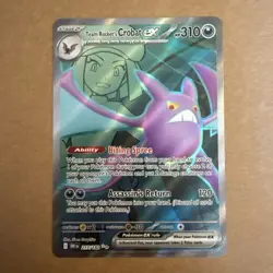 Pokemon TCG Team Rockets Crobat EX Full Art Card 217/182 Destined Rivals - Image 1