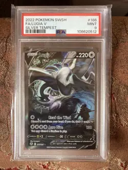 Pokemon Lugia v Silver Tempest Alt Art Card 186/195 PSA 9 - Image 1