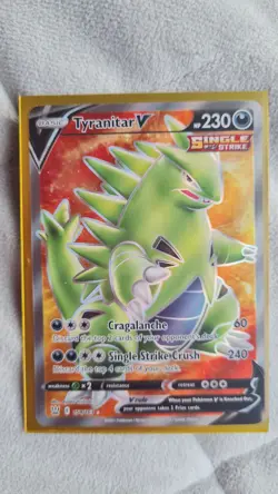 Pokemon Card Tyranitar V 154/163 Battle Styles Full Art Rare Near Mint - Image 1