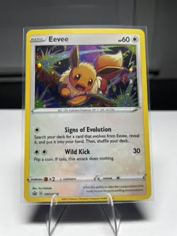 💥 Eevee SWSH118 HOLO RARE Pokemon Black Star Promo 2021 HOLO - Image 1