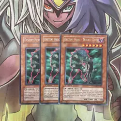 DP05-EN005 x3 Destiny Hero - Double Dude Rare Excellent Condition Yugioh - Image 1