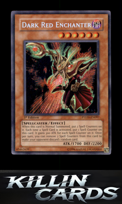 1st Edition Dark Red Enchanter PTDN-EN097 Secret Rare Phantom Darkness YuGiOh Ca - Image 1
