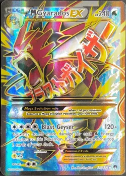 Pokemon TCG BREAKpoint Full Art Mega Gyarados EX Ultra Rare Card 115/122 - Image 1