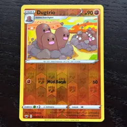 Dugtrio 093/202 Pokemon Sword & Shield Base Set Reverse Holo Uncommon Card NM - Image 1