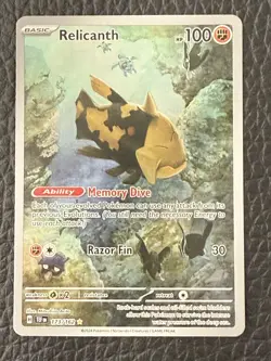 Pokemon TCG Relicanth Temporal Forces Holo Illustration Rare Card 173/162 NM - Image 1
