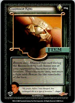 Buffy Angel's Curse CCG Card #104 Calddagh Ring - Image 1