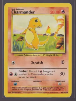 Pokemon TCG Charmander Base Set 46/102 Regular Trading Card TCG - Image 1