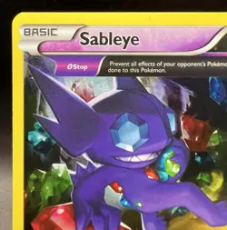 XY92 Sableye Black Star Promo Holo Pokemon TCG Card Damaged - Image 3