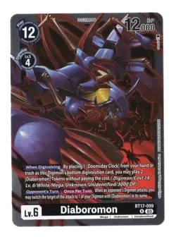 Digimon Card - (NM) Diaboromon BT17-059 - Bandai - Image 1