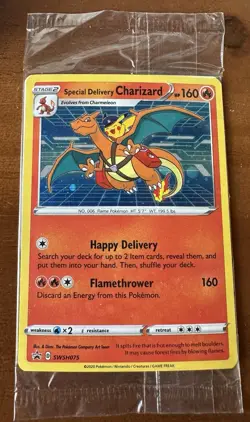Special Delivery Charizard Pokemon Center Promo Card Sealed SWSH075 Sealed - Image 1