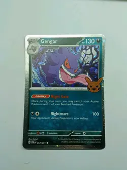 Pokemon Gengar 057/091 Trick or Trade Halloween BOOster 2024 Cosmos Holo NM - Image 1