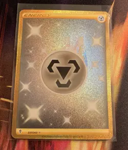 Pokemon TCG Metal Energy Gold Secret Rare 237/203 Evolving Skies NM - Image 1