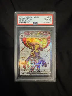 2023 POKEMON PAR EN-PARADOX RIFT ULTRA RARE #227 TOXTRICITY EX PSA 10 - Image 1
