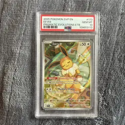 Pokemon Eevee 2025 Prismatic Evolutions ETB Promo #173 PSA 10 - Image 1
