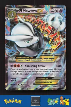 2015 Pokemon XY BREAKthrough 63/162 M Mewtwo EX - Image 1