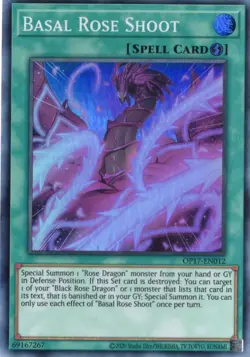 Yu-Gi-Oh! Basal Rose Shoot Unlimited OP17-EN012 Super Rare NM/LP x1 - Image 1