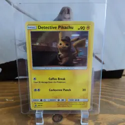 Detective Pikachu SM190 Black Star Promo Holo Pokemon Card NM - Image 1
