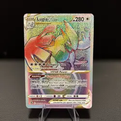 Pokemon TCG Rainbow Lugia VSTAR English Silver Tempest Card 202/195 Near Mint - Image 1