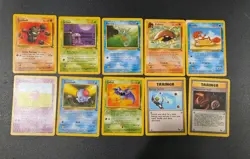 10 × Vintage Fossil Set Pokemon Cards Bulk Bundle Lot LP 1999 Rare - Image 1