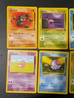 10 × Vintage Fossil Set Pokemon Cards Bulk Bundle Lot LP 1999 Rare - Image 2