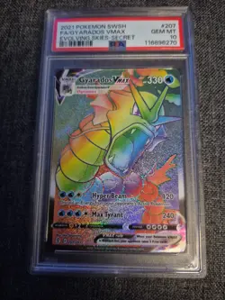 2021 Pokemon SWSH Evolving Skies Gyarados VMAX 207/203 FA Secret Rare PSA 10 - Image 1