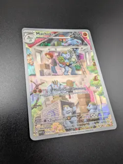 Machoke 177/165 Scarlet & Violet 151 Illustration Rare Near Mint Pokemon Card - Image 3